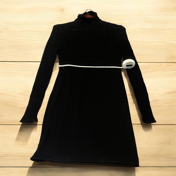 Marciano Black Cozy Dress with Long Sleeves and Turtleneck, Cashmere feel - Picture 5 of 7